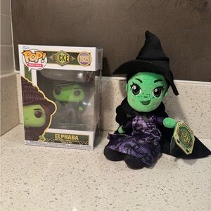 Wicked Elphaba Thropp Plush 10’ & Funko Pop #1925  
NIB  Only Set